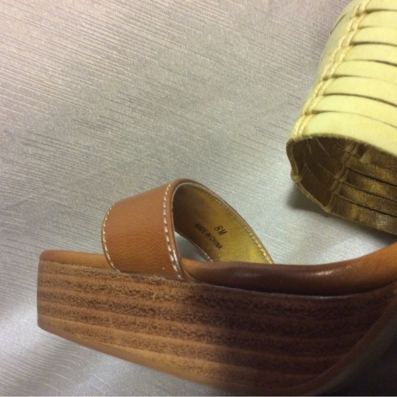 Charles by Charles David Rust Woven Platform High Heel Sandals Sz.8 - Picture 6 of 11